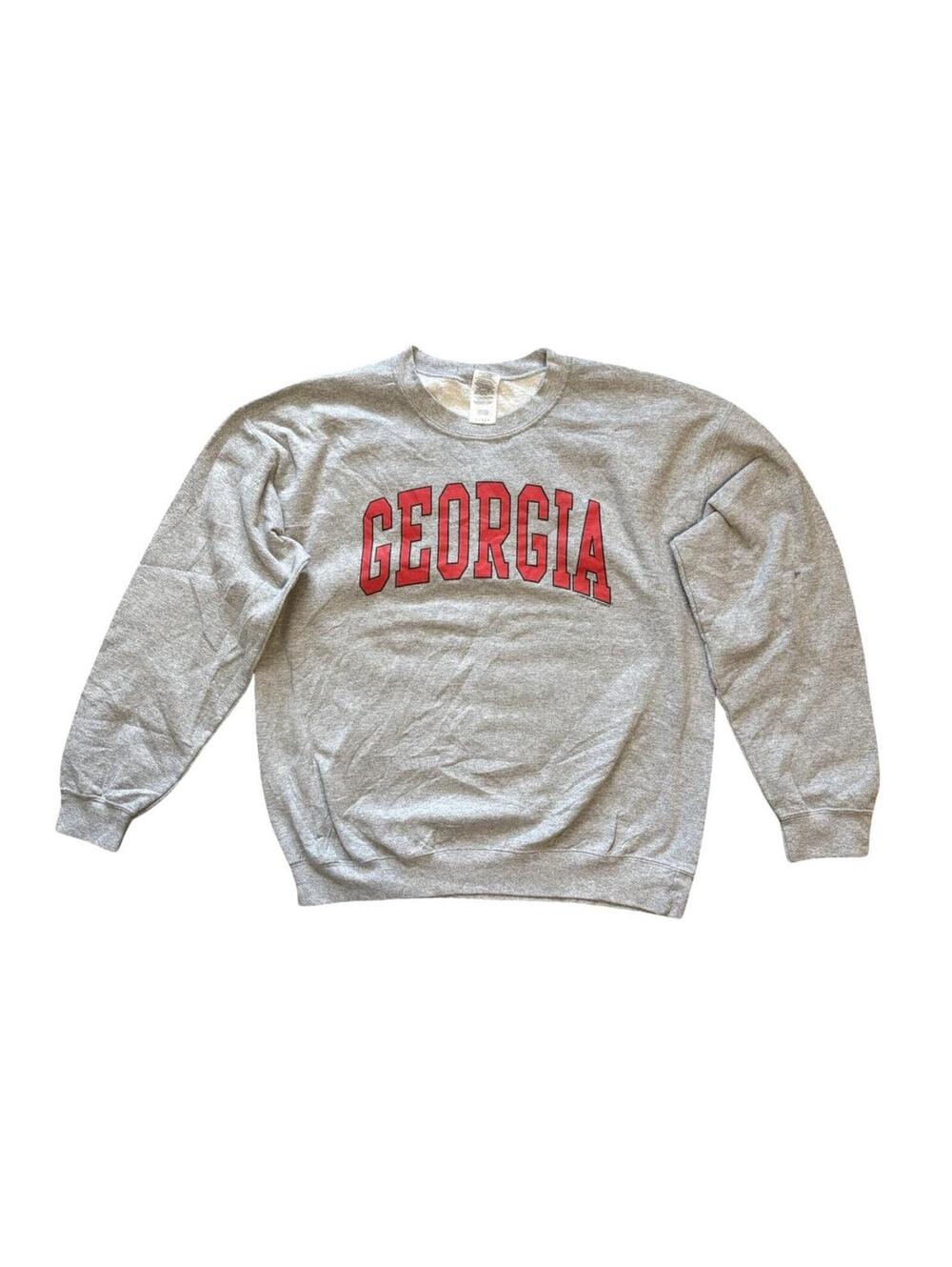 Georgia Bulldogs University Gildan Heavy Blend Crewneck Sweatshirt Size Large